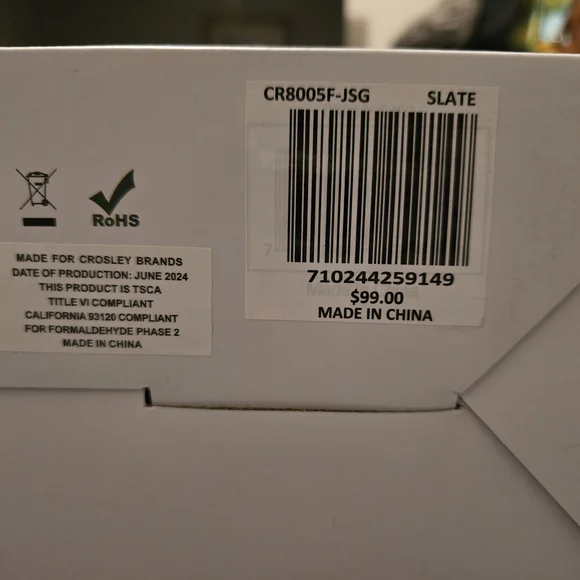 Crosley Cruiser Plus Portable Turntable with Bluetooth Wireless Play, New in Box - Picture 3 of 4